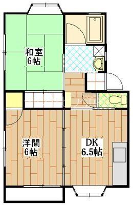 メゾンタキグチ(2DK/2階)の間取り写真