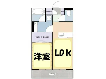 サンレガーロ久喜中央I(1LDK/2階)の間取り写真