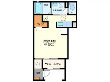 グラ―ヴェ御幸(ワンルーム/1階)の間取り写真