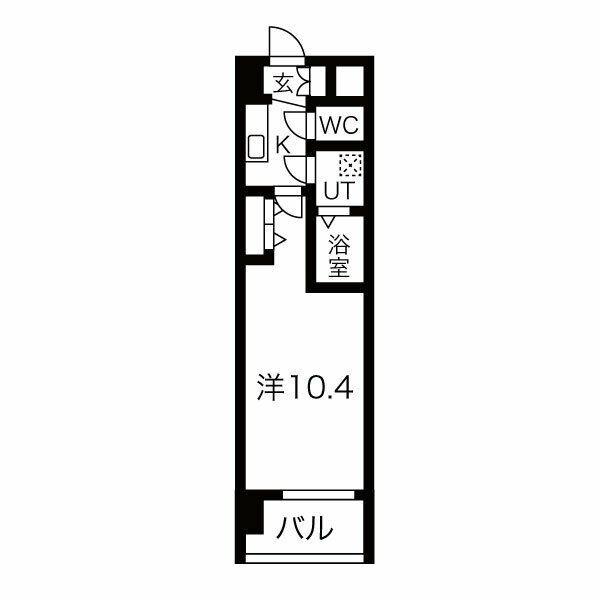 THE MUSIC COURT(1K/8階)の間取り写真