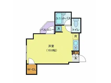 B-WALL神保町(ワンルーム/6階)の間取り写真