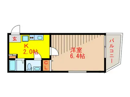 ピアコートTM大山弐番館(1K/5階)の間取り写真