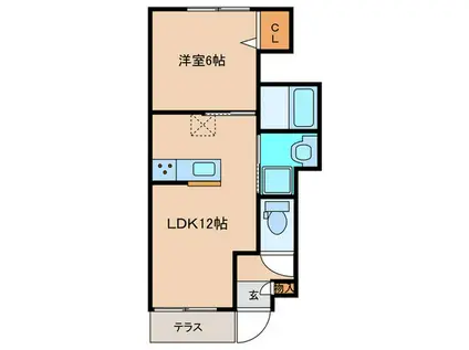 ブルーライン 上永谷駅 徒歩20分 2階建 新築(1LDK/1階)の間取り写真
