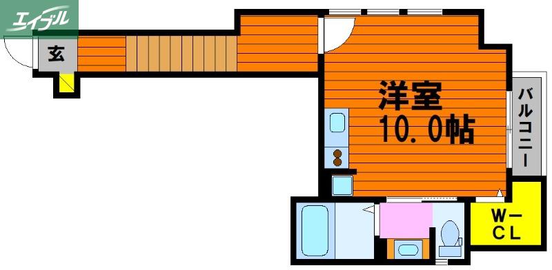 NSD出石町(ワンルーム/2階)の間取り写真