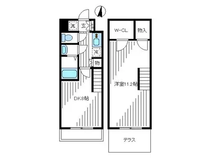 アイランド中野(2K/1階)の間取り写真