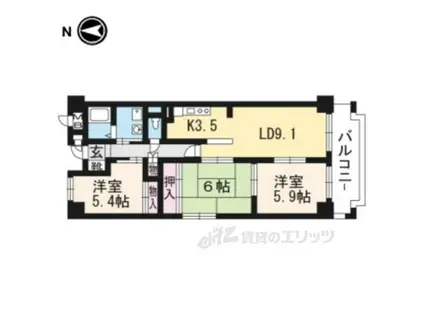 アネックス(3LDK/4階)の間取り写真