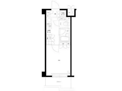 ルーブル目黒不動前(1K/2階)の間取り写真