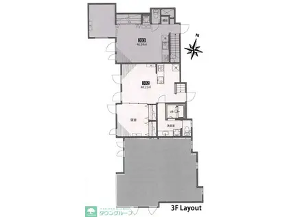 リーフテラス仙川(ワンルーム/3階)の間取り写真