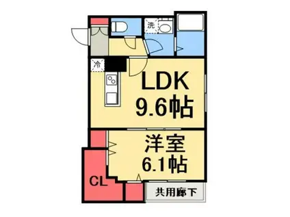 アルカディア扇橋(1LDK/1階)の間取り写真