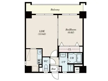 レジデンス東櫛原(1LDK/8階)の間取り写真