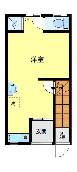 滝山アパート(1DK/1階)の間取り写真