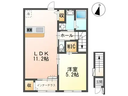 MSIII(1LDK/2階)の間取り写真