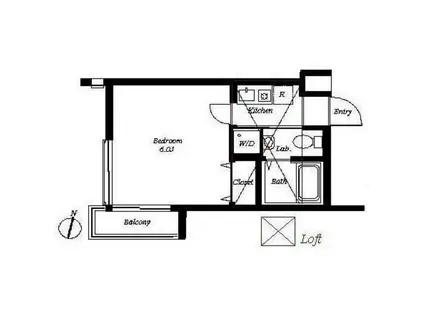 コーポランセ笹塚(1K/3階)の間取り写真