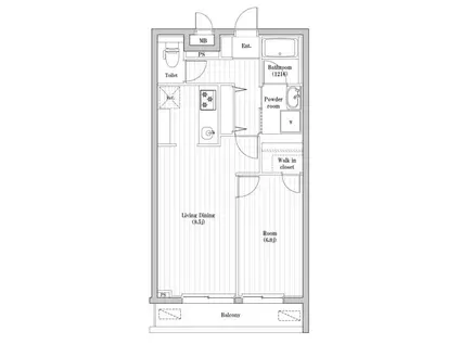 アーバンパーク東向島(1LDK/1階)の間取り写真