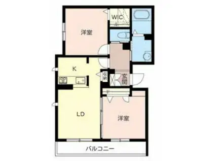 シャーメゾンダヴ(2LDK/3階)の間取り写真