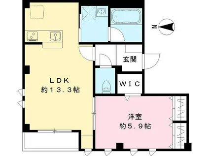 フォアファーレン代々木(1LDK/3階)の間取り写真