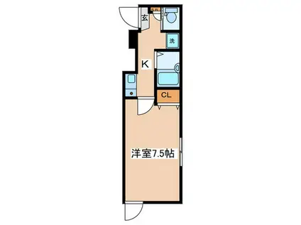 DEAR COURT 高円寺A(1K/3階)の間取り写真