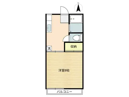 メゾンYOU(1K/2階)の間取り写真