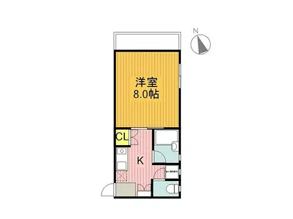 シーズンコート塩釜駅前(1K/6階)の間取り写真