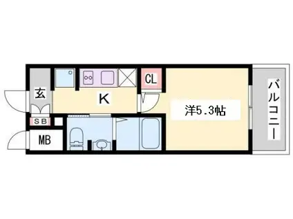 エスリード神戸ウエスト(1K/3階)の間取り写真