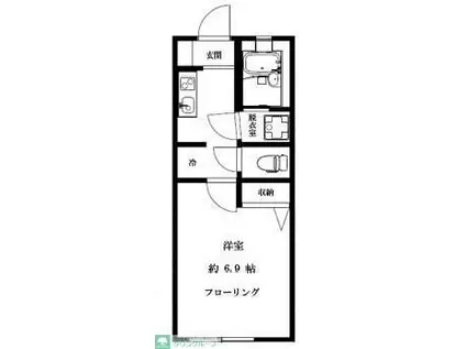 新横浜ラシュエットメゾン(1K/2階)の間取り写真