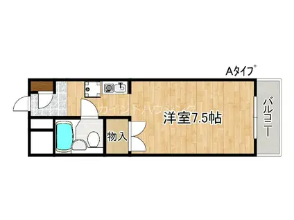 アビヨンKAB1(1K/3階)の間取り写真