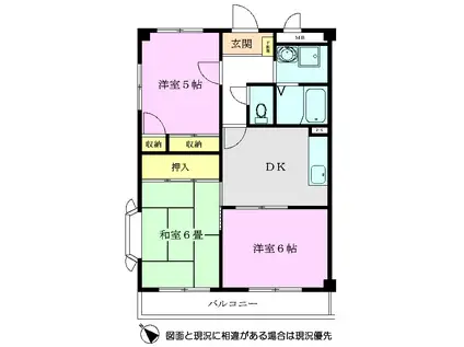 ドエル朝霞台(3DK/2階)の間取り写真