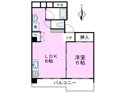 ハイツ神泉(3DK/3階)の間取り写真