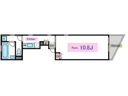 PEACE(1K/3階)の間取り写真