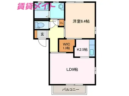 MAST TOWN神戸50 S棟(1LDK/1階)の間取り写真