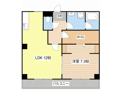 グリーンハイツ小柿(1LDK/2階)の間取り写真