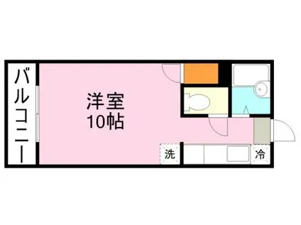 アビターレ新屋敷(ワンルーム/4階)の間取り写真