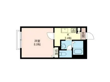 サンモール(1K/2階)の間取り写真