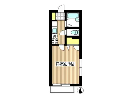 M・Hハイツ(1K/2階)の間取り写真