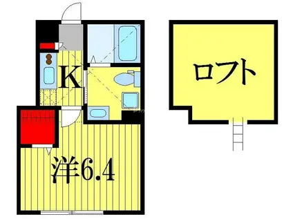 HARMONIC PLACE(1K/1階)の間取り写真