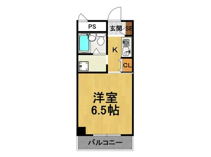 フレスカ北本町(1K/5階)の間取り写真