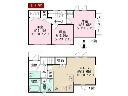 ラ・グリシーヌ(3LDK/1階)の間取り写真