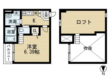 プリメーラ中村公園プリメーラナカムラコウエン(1K/1階)の間取り写真