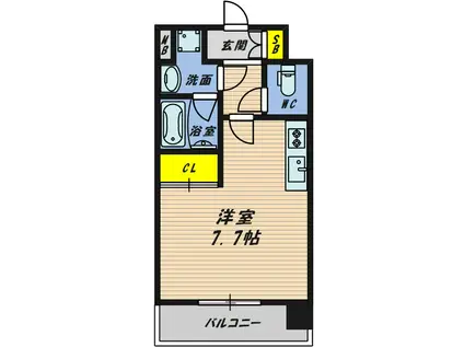 AUBERGEM(1K/3階)の間取り写真