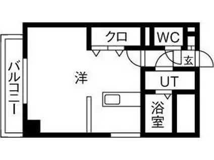 大通ガーデンヒルズ(1LDK/7階)の間取り写真