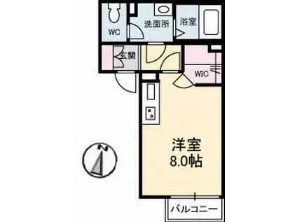 シャーメゾンカルパ(ワンルーム/2階)の間取り写真