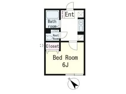 シェトワ中央(1K/1階)の間取り写真