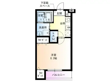 フジパレス稲野駅北II番館(1K/2階)の間取り写真