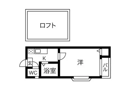 プルミエ(1SK/2階)の間取り写真
