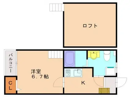 HALS・HOME(1K/1階)の間取り写真