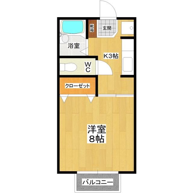 アネックス東台(1K/1階)の間取り写真