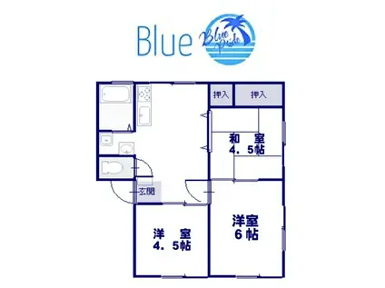 美鈴ハイツ(3DK/1階)の間取り写真