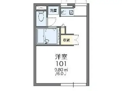 レオパレスチェリー(1K/3階)の間取り写真