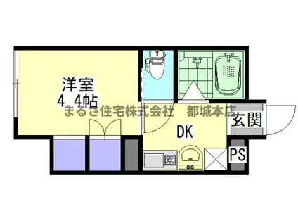 エムズ牟田(1K/6階)の間取り写真