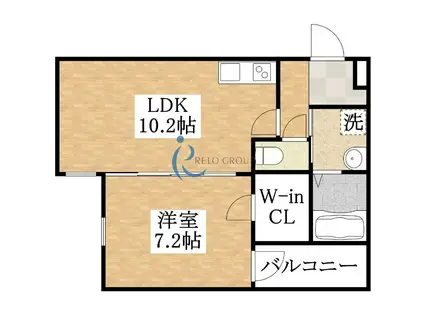 チェリーブロッサムII番館(1LDK/1階)の間取り写真